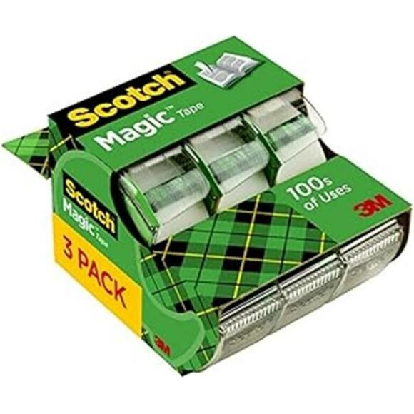 Scotch Magic Tape Repair Christmas Cards and Use as Holiday Gift Wrap Supplies - Picture 1 of 1